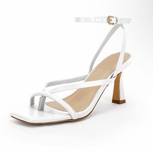 NWT strappy white heels size 6